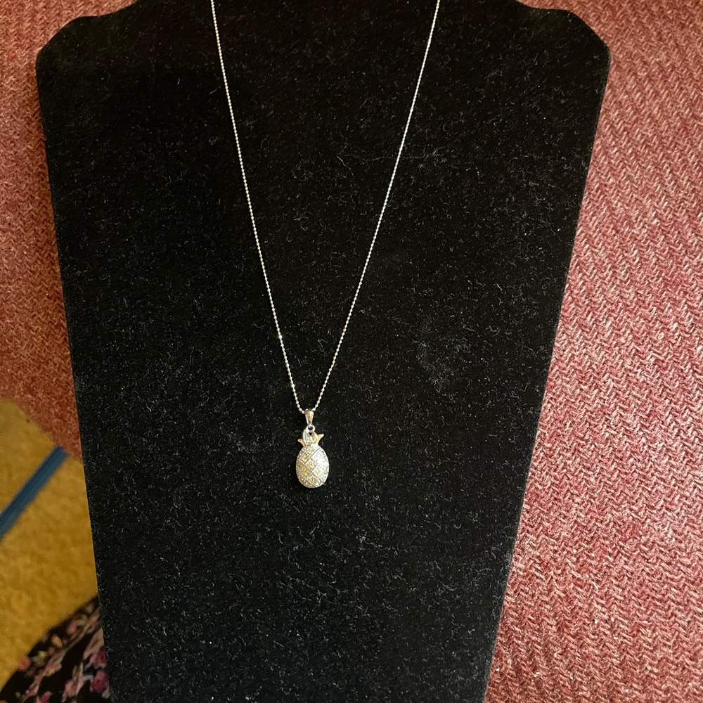 Ava Ro sterling silver pineapple necklace 18”